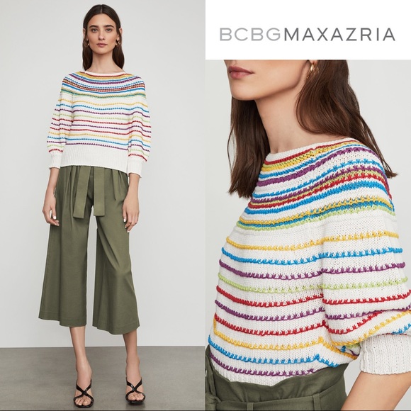 bcbg mixed stitch sweater dress